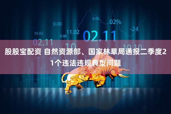 股股宝配资 自然资源部、国家林草局通报二季度21个违法违规典型问题
